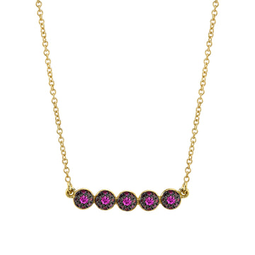 5 Point Pave Ball Necklace