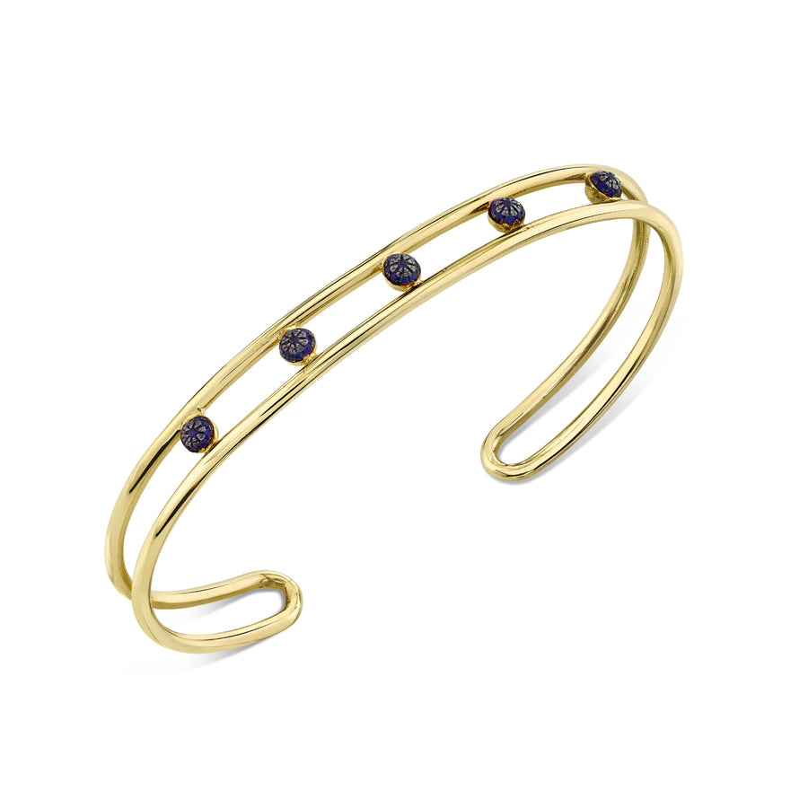 5 Point Pave Center Double Wire Cuff