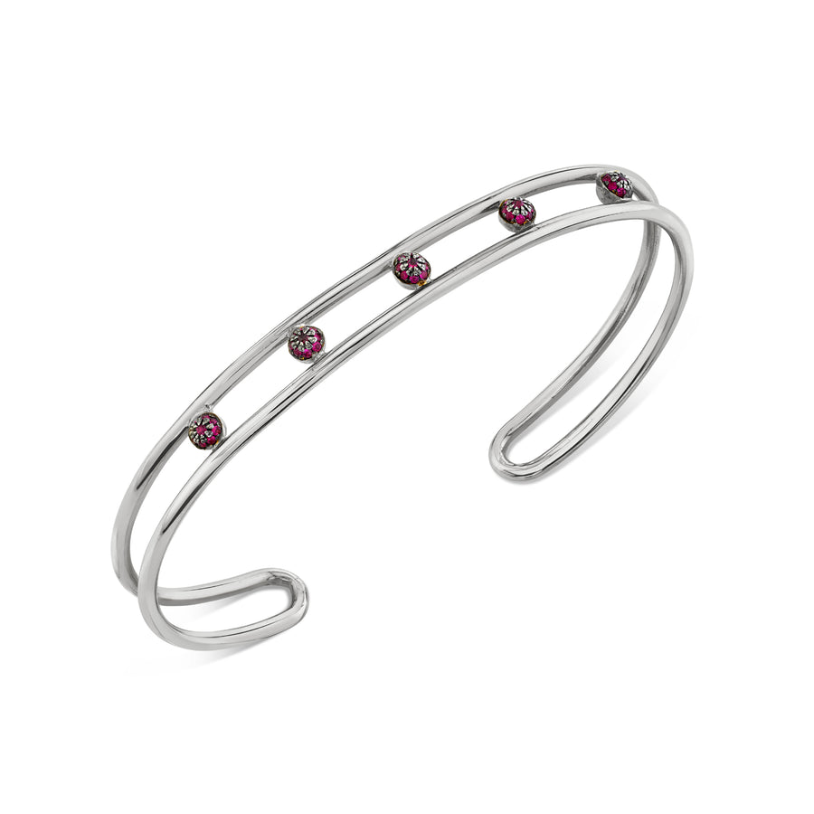 5 Point Pave Center Double Wire Cuff