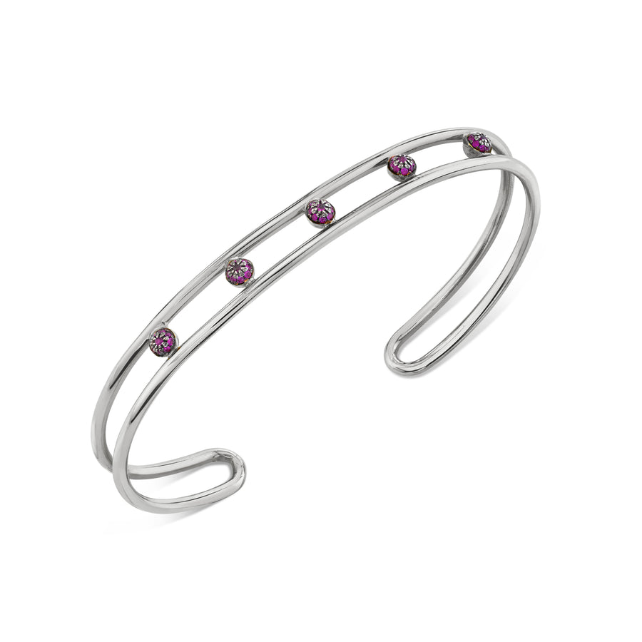5 Point Pave Center Double Wire Cuff