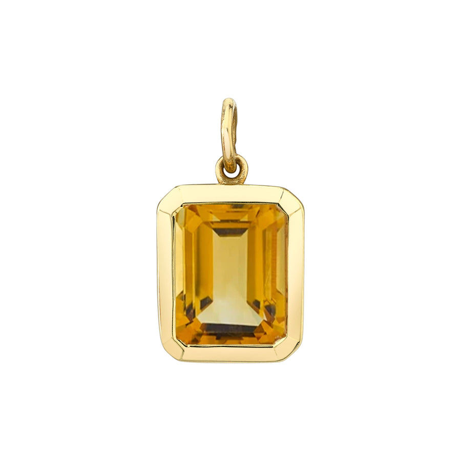 Bezel Set Emerald Cut Charm