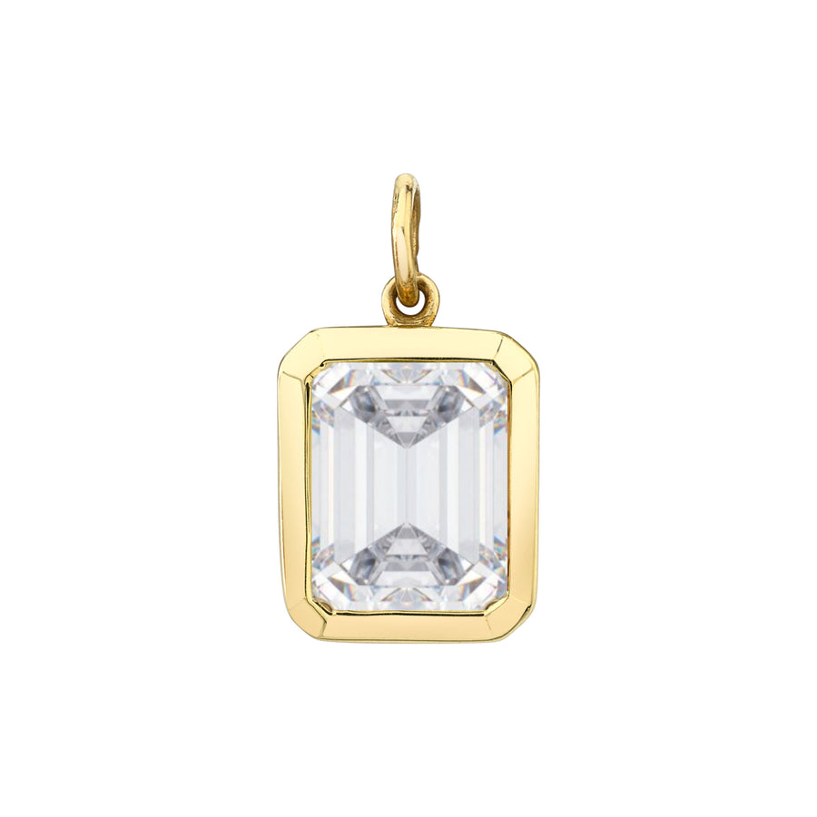 Bezel Set Emerald Cut Charm