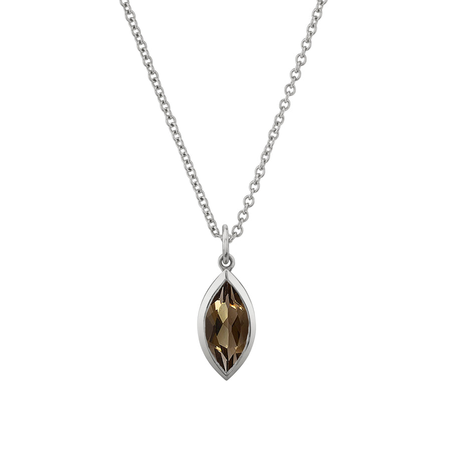 Bezel Set Marquise Gemstone Necklace