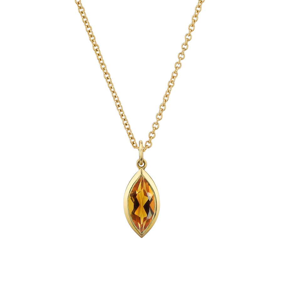 Bezel Set Marquise Gemstone Necklace