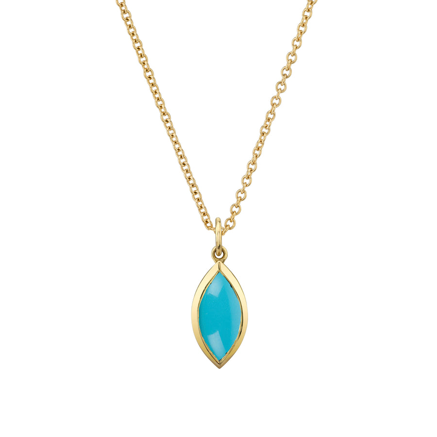 Bezel Set Marquise Gemstone Necklace