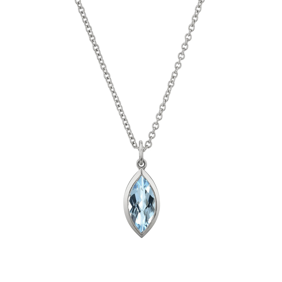 Bezel Set Marquise Gemstone Necklace