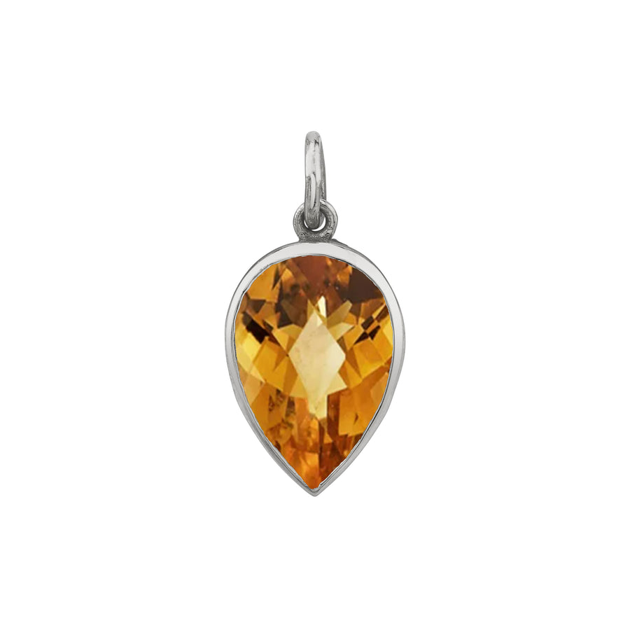 Bezel Set Pear Charm