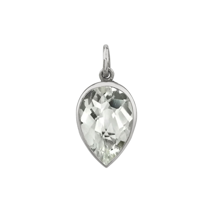 Bezel Set Pear Charm