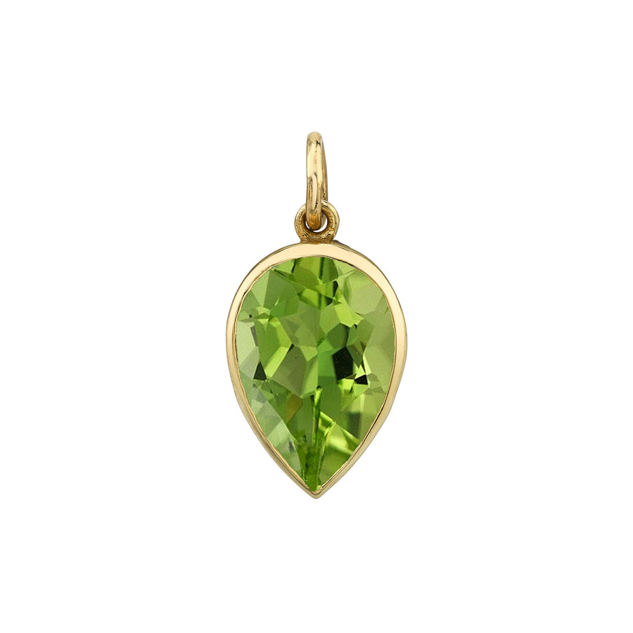 Bezel Set Pear Charm