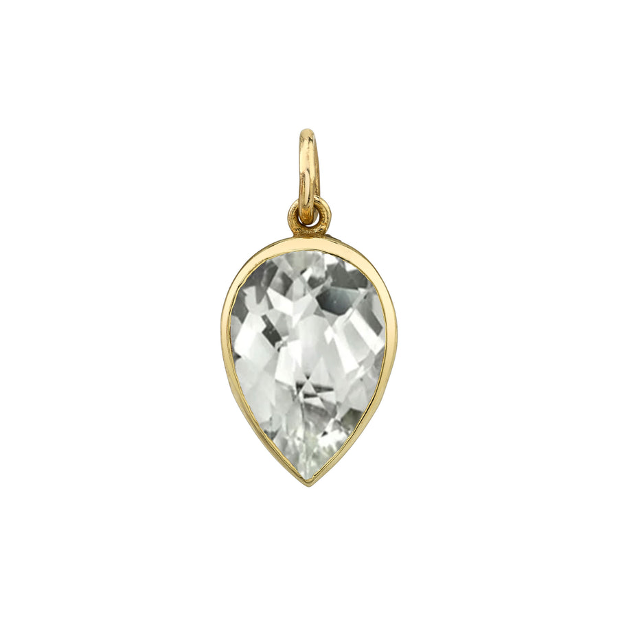 Bezel Set Pear Charm