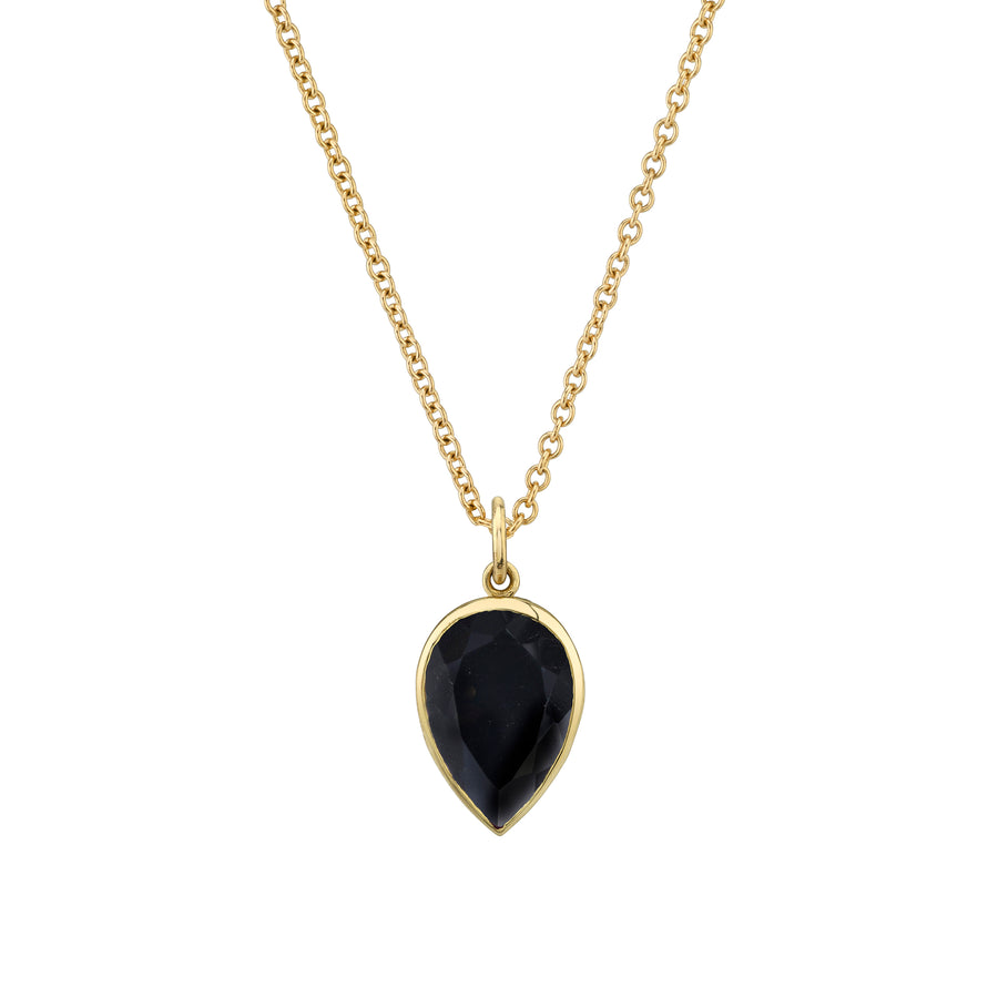 Bezel Set Pear Gemstone Necklace