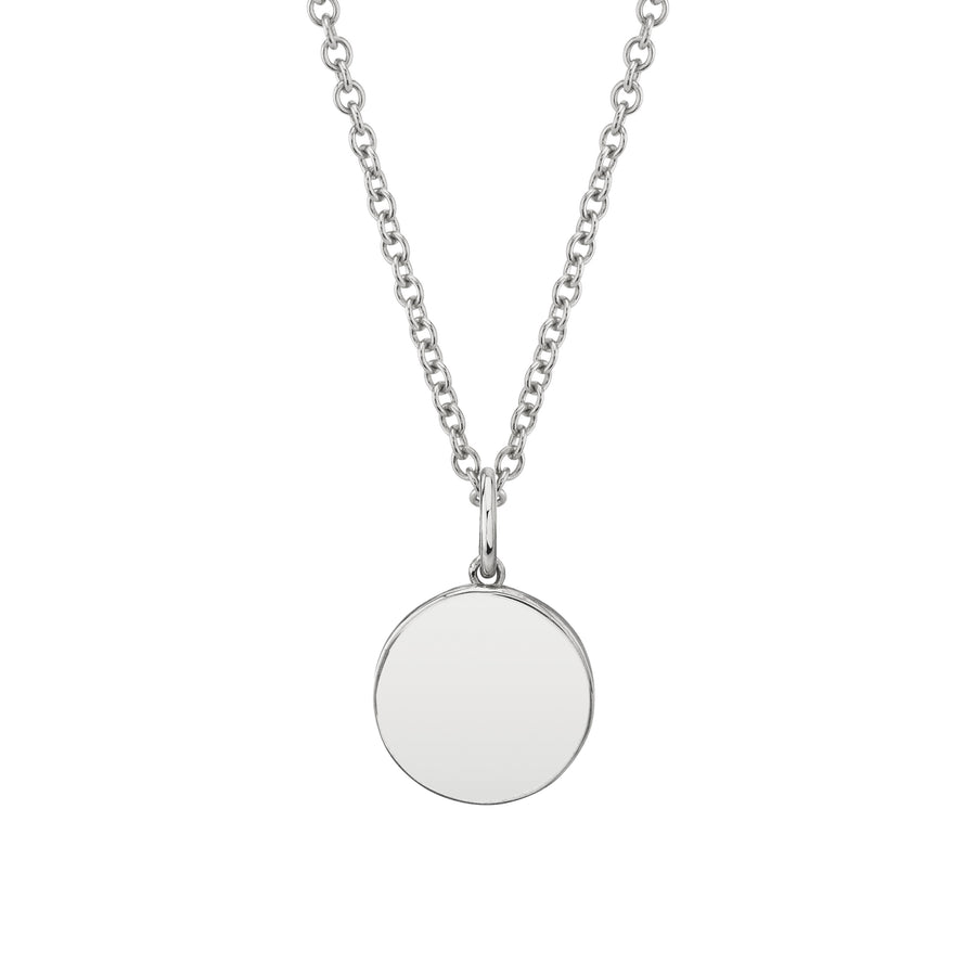 Small Disk Charm Pendant Necklace