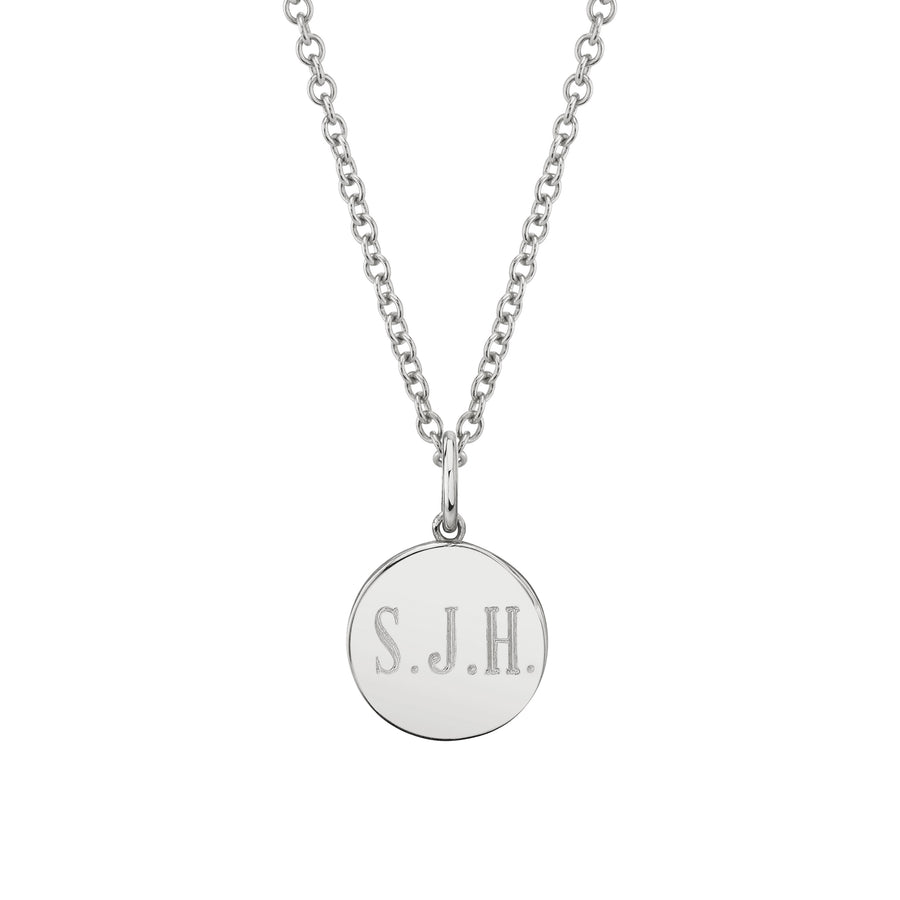 Small Disk Charm Pendant Necklace