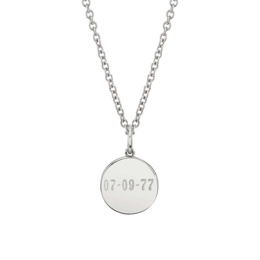 Small Disk Charm Pendant Necklace