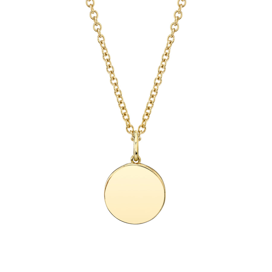 Small Disk Charm Pendant Necklace