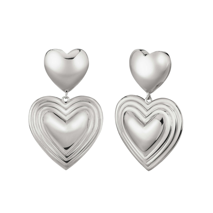 Double Hearts Earrings