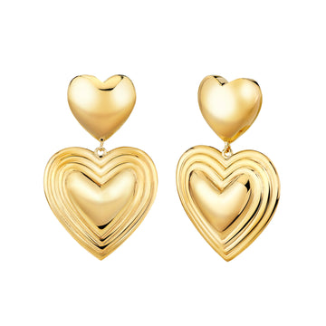 Double Hearts Earrings