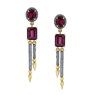 Double Pave Spear Shirley Cocktail Earrings