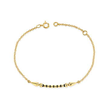 Enamel Stripe Shirley Spear Chain Bracelet