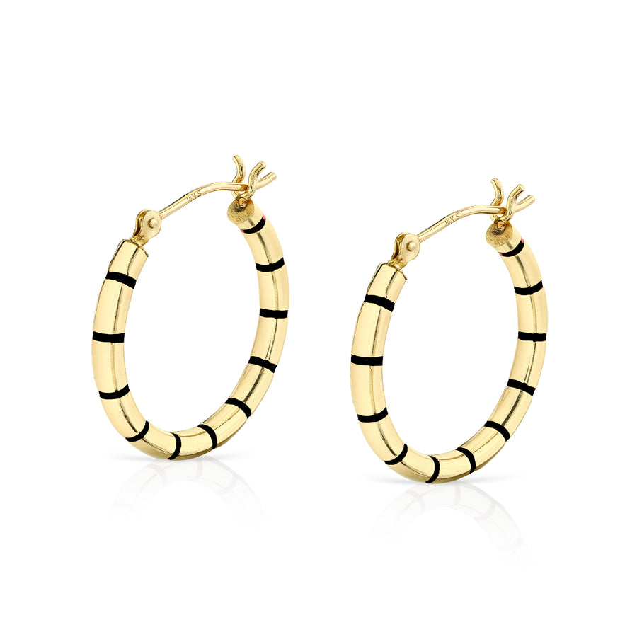 Enamel Striped Hoops