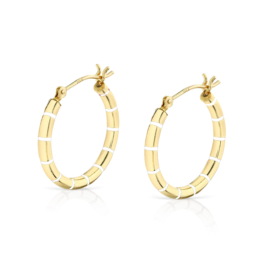 Enamel Striped Hoops