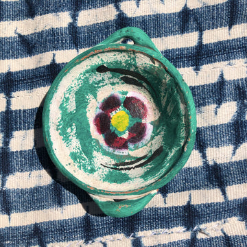 Flower Power Jewelry Dish - Aqua