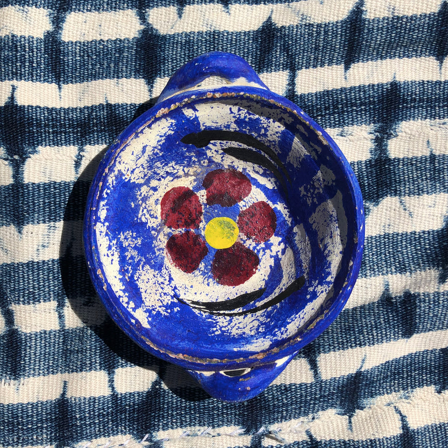 Flower Power Jewelry Dish - Blue