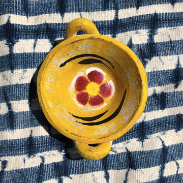 Flower Power Jewelry Dish - Yellow