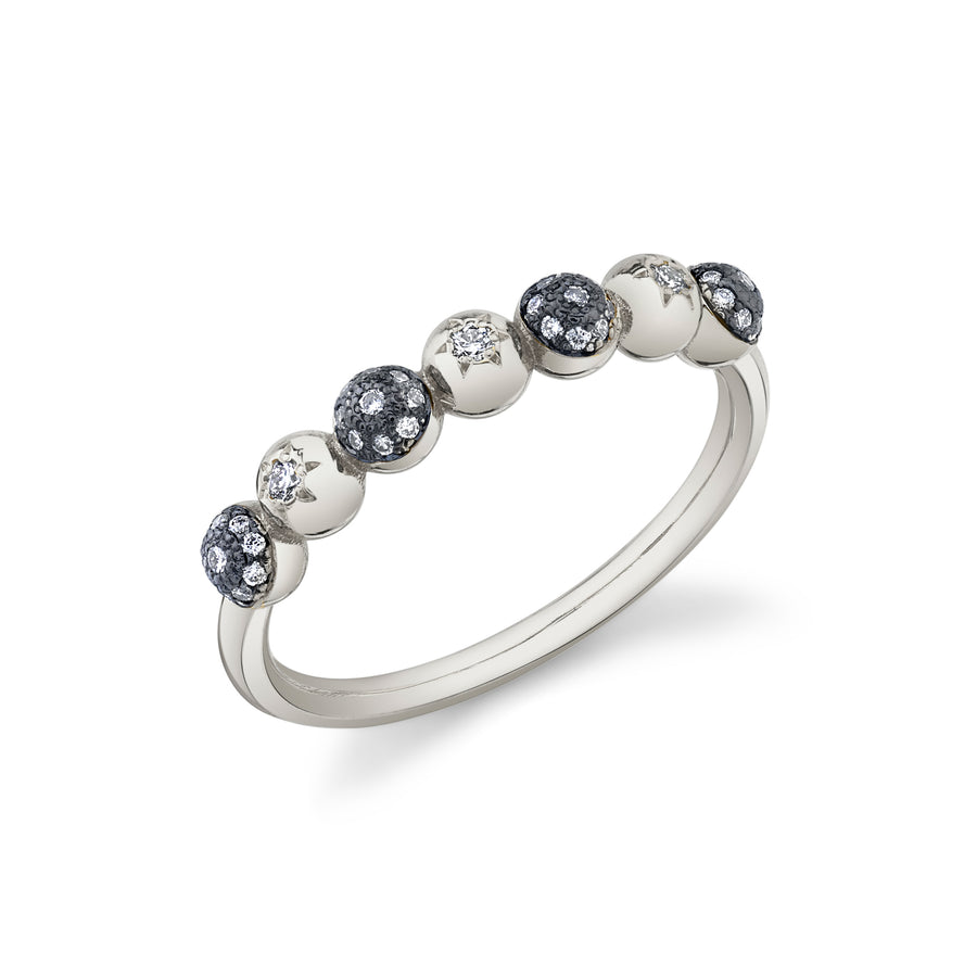 Half Eternity Mash Up Ring - Diamond