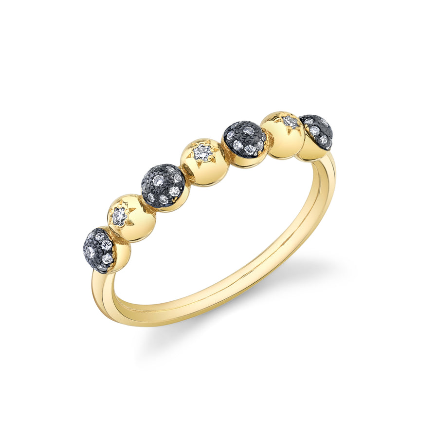 Half Eternity Mash Up Ring - Diamond