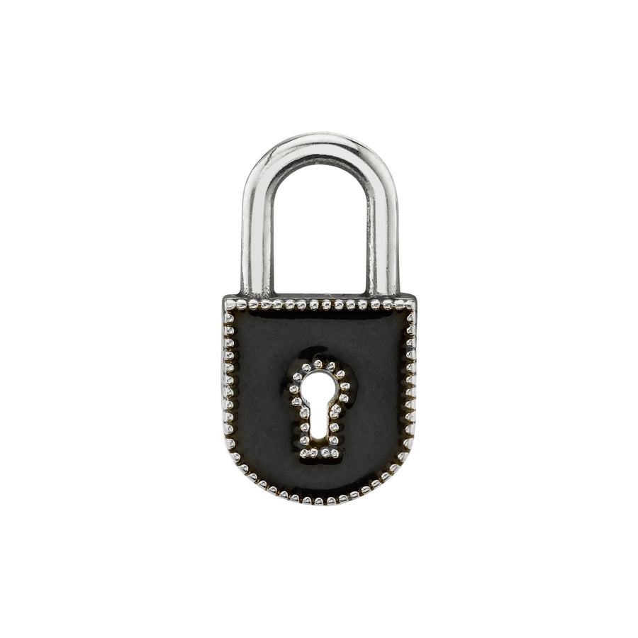 Large Enamel Lock Charm