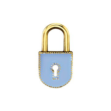 Large Enamel Lock Charm