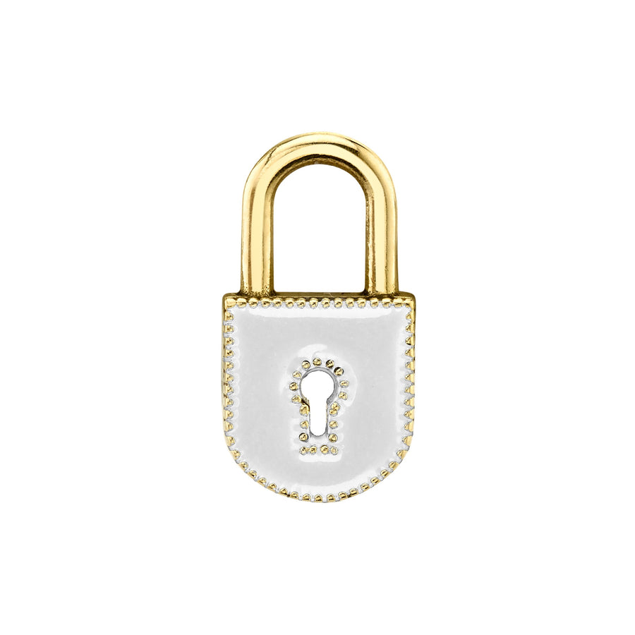 Large Enamel Lock Charm