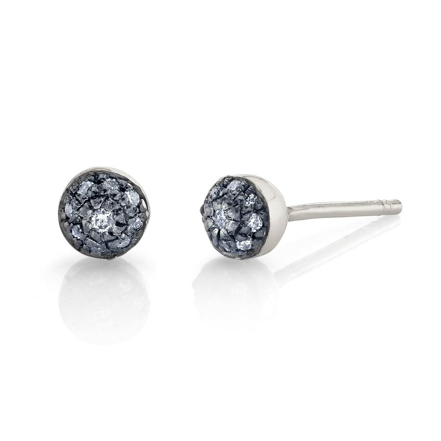 Large Pave Ball Studs - Diamond