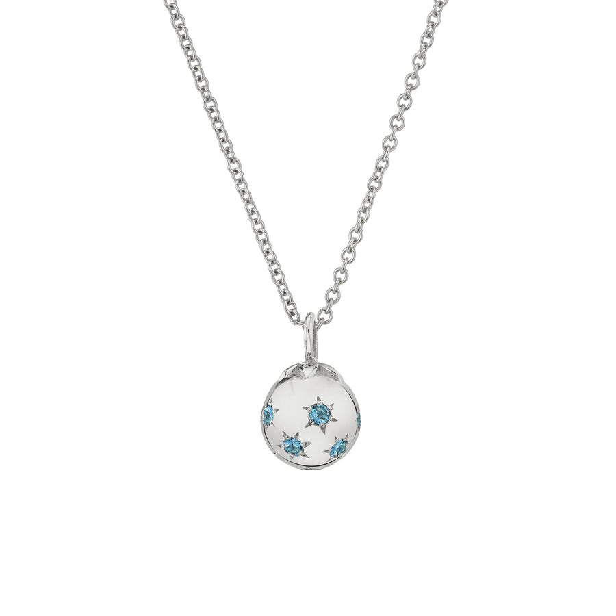 Mini Ethel Ball Necklace - Aquamarine