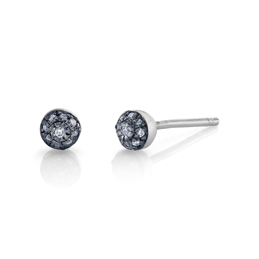 Single Mini Pave Ball Stud - Diamond