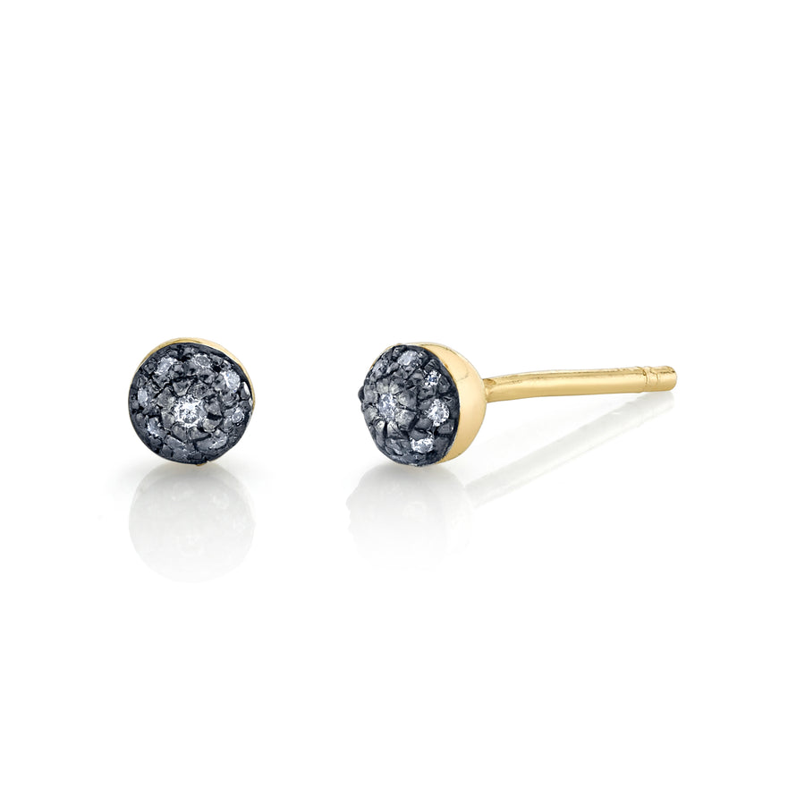 Mini Pave Ball Studs - Diamond