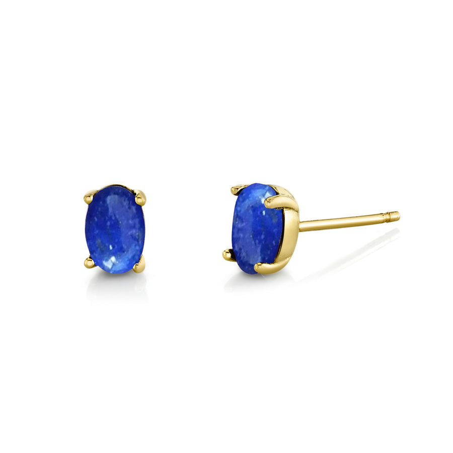 Oval Gemstone Studs