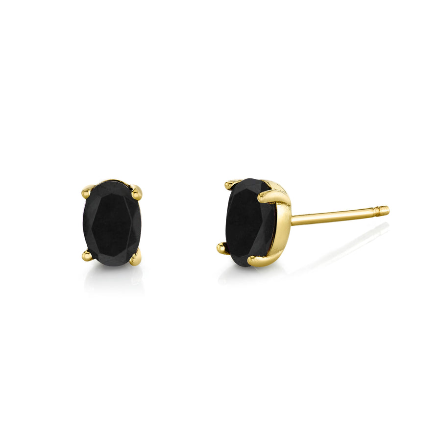 Oval Gemstone Studs