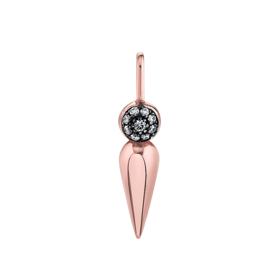 Pave Ball Spear Charm - Diamond