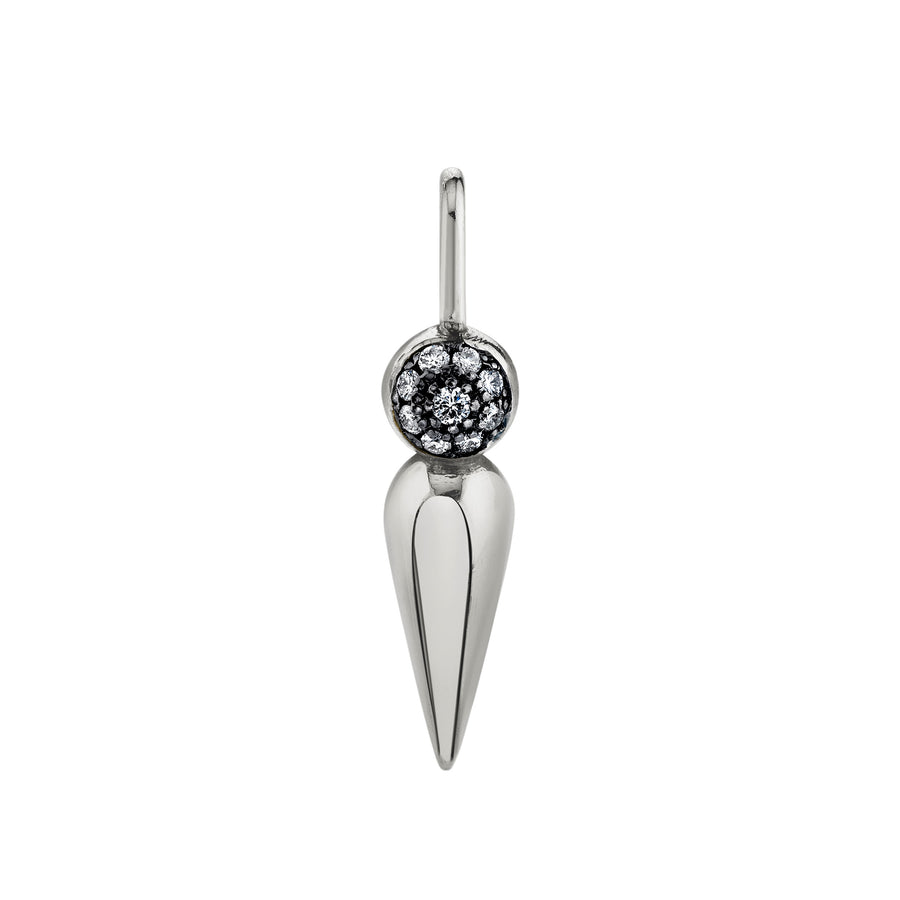 Pave Ball Spear Charm - Diamond