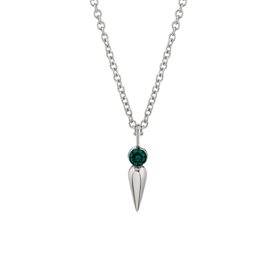 Pave Ball Spear Pendant Necklace