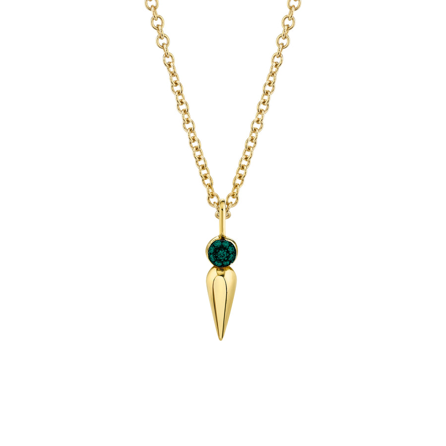 Pave Ball Spear Pendant Necklace