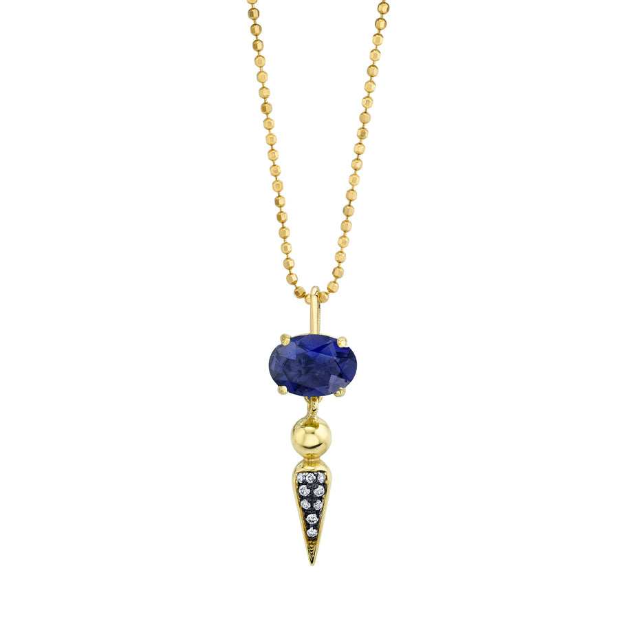 Pave Spear Tip Pendant - Iolite