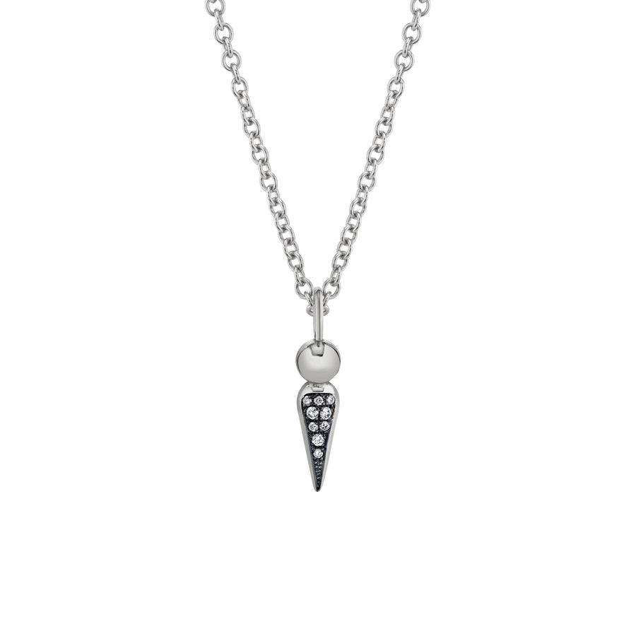 Pave Spear Tip Pendant Necklace - Diamond