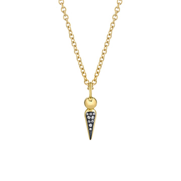 Pave Spear Tip Pendant Necklace - Diamond