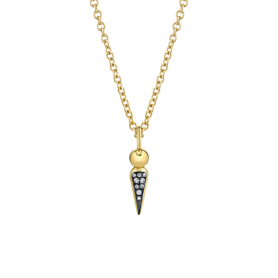 Pave Spear Tip Pendant Necklace - Diamond