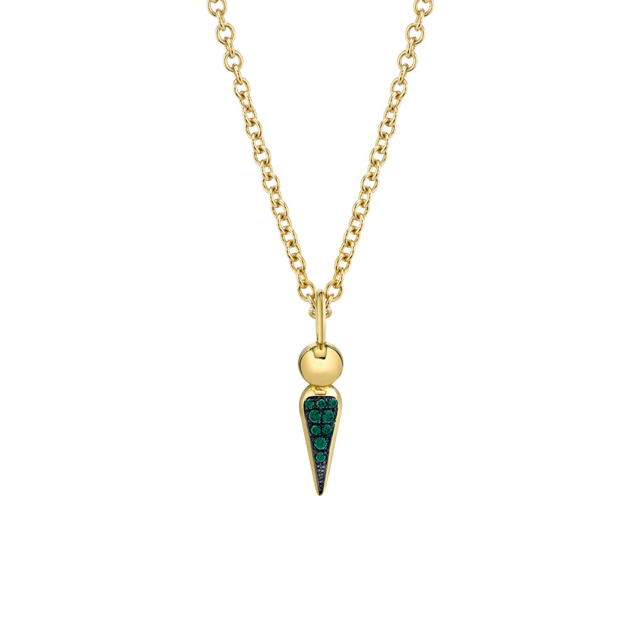 Pave Spear Tip Pendant Necklace