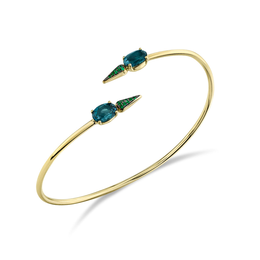 Pave Spear Twist Bangle