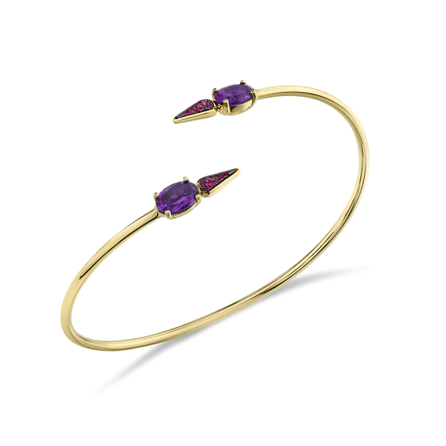 Pave Spear Twist Bangle